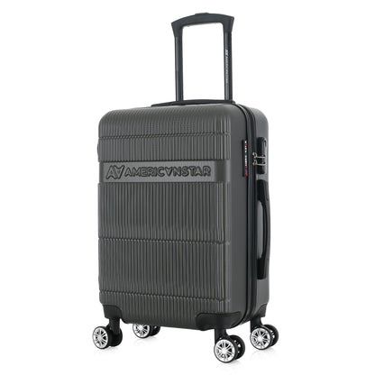 Valise grise de notre collection American Star Chicago, taille S de 3/4