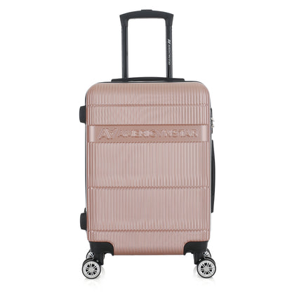 Valise or rose de notre collection American Star Chicago, taille S de face