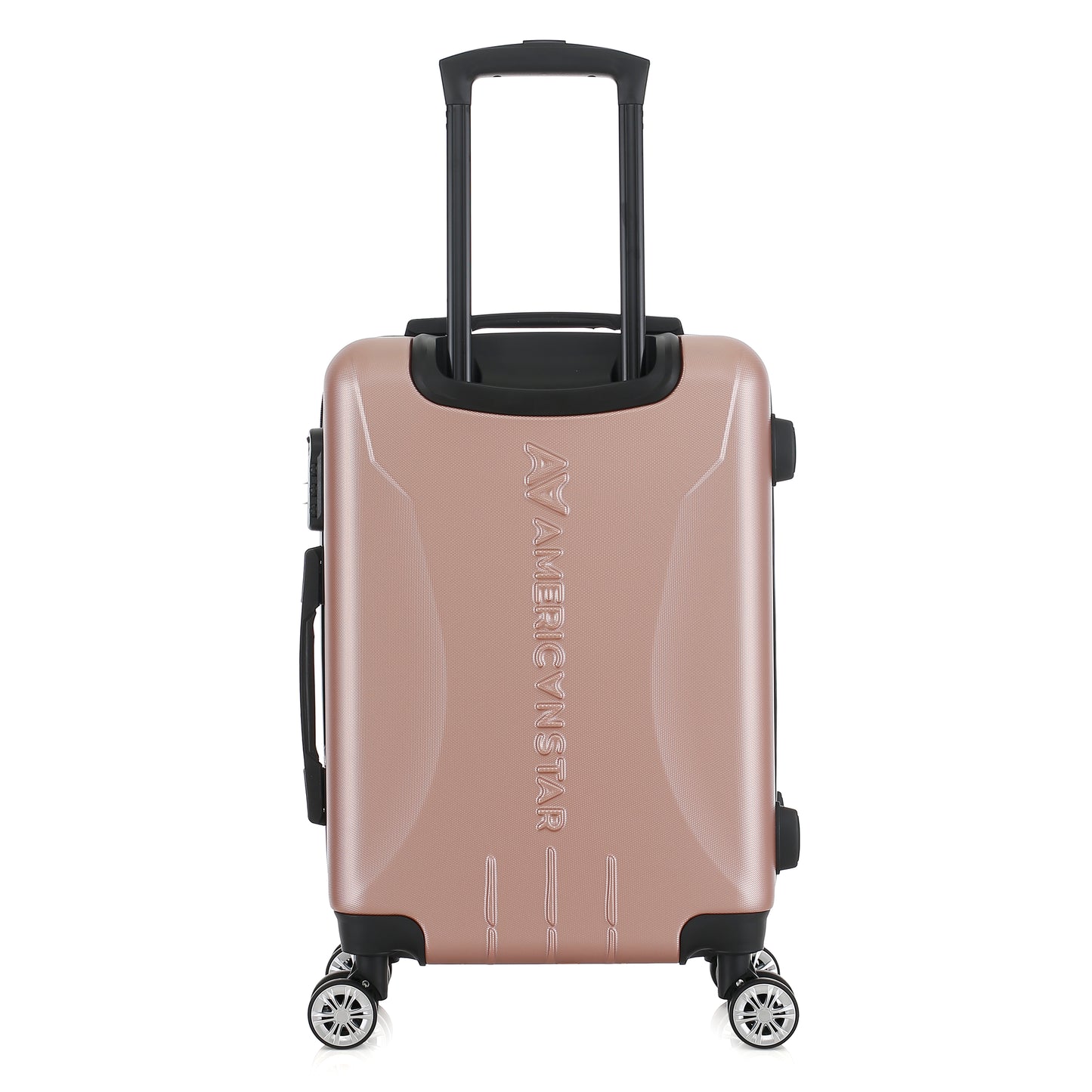 Valise or rose de notre collection American Star Chicago, taille S de dos