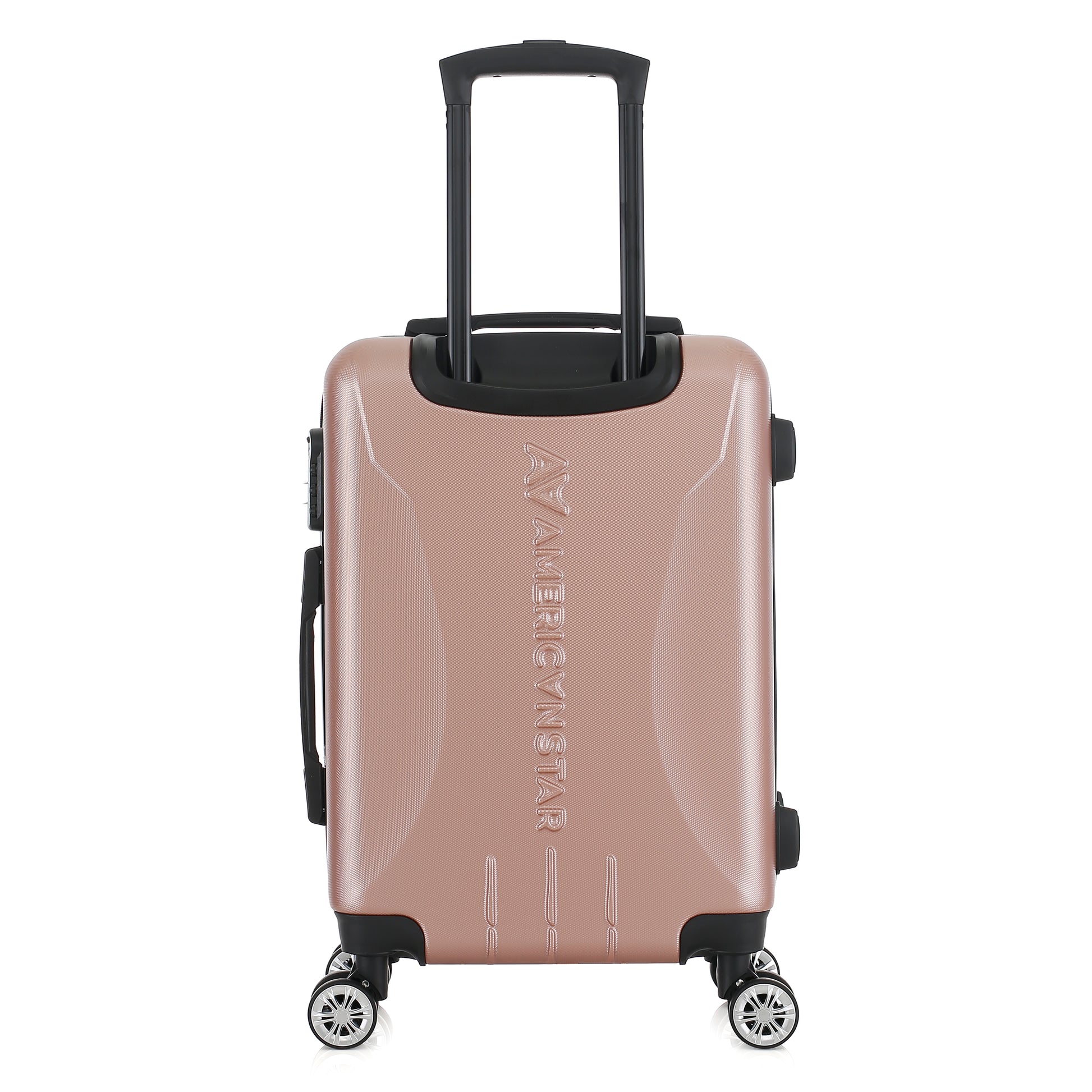 Valise or rose de notre collection American Star Chicago, taille S de dos