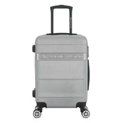 Valise argent de notre collection American Star Chicago, taille S de face