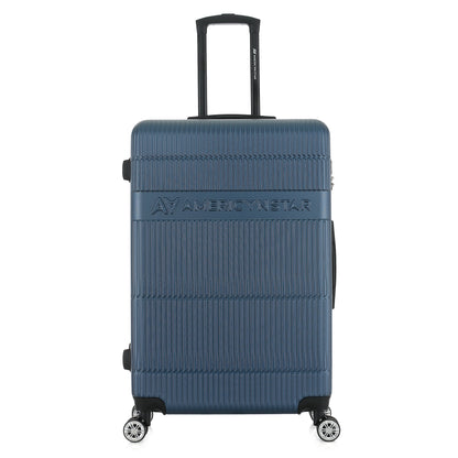 Grande valise bleue de face
