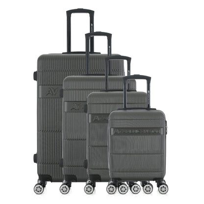 Set de 4 valises grises de notre collection American Star, Chicago, de face