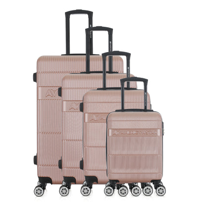 Set de 4 valises or rose de notre collection American Star, Chicago, de face