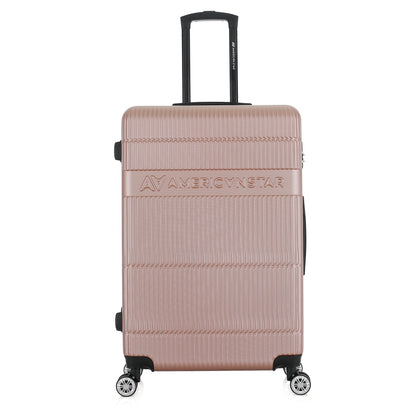 Grande valise rose de face
