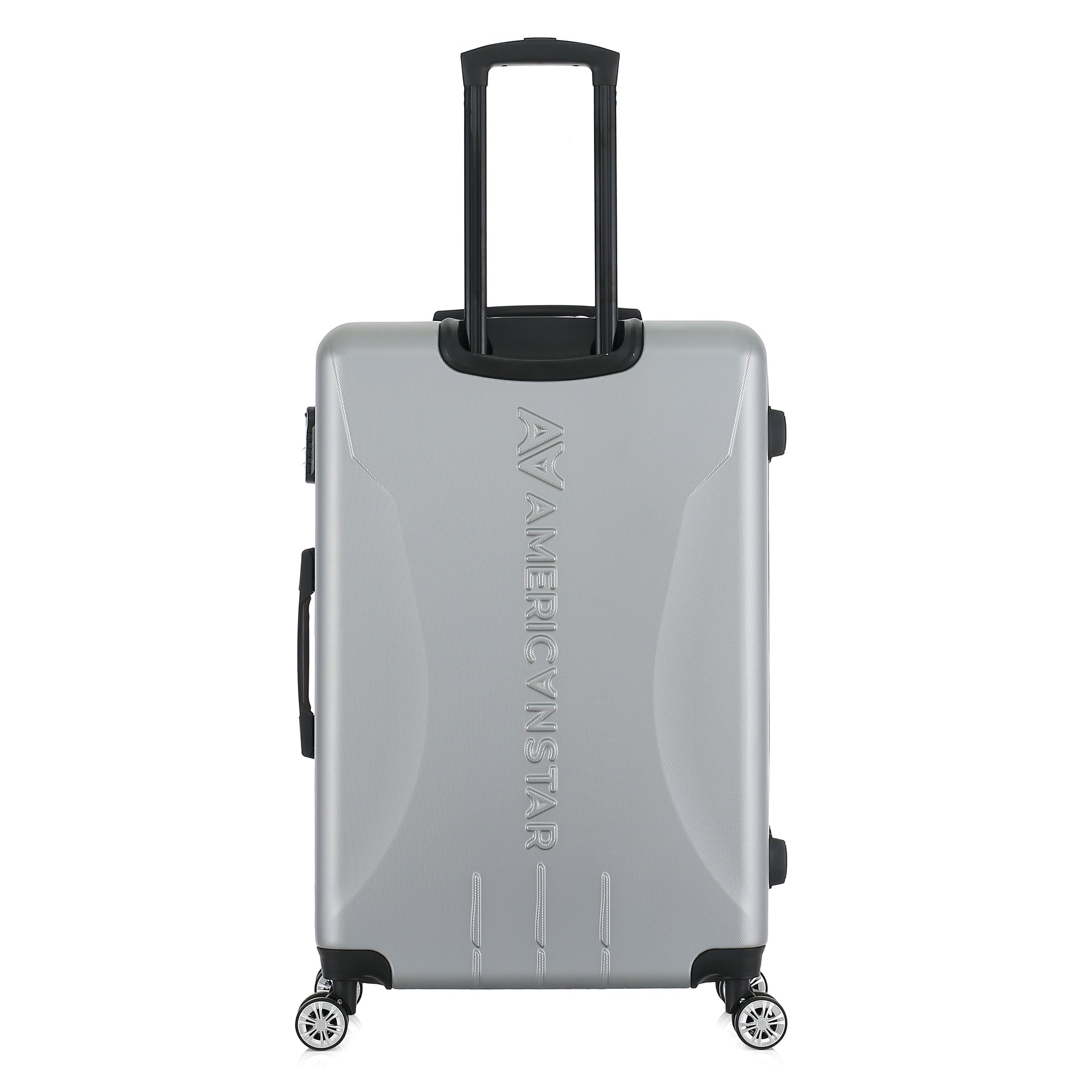 Grande valise silver de dos
