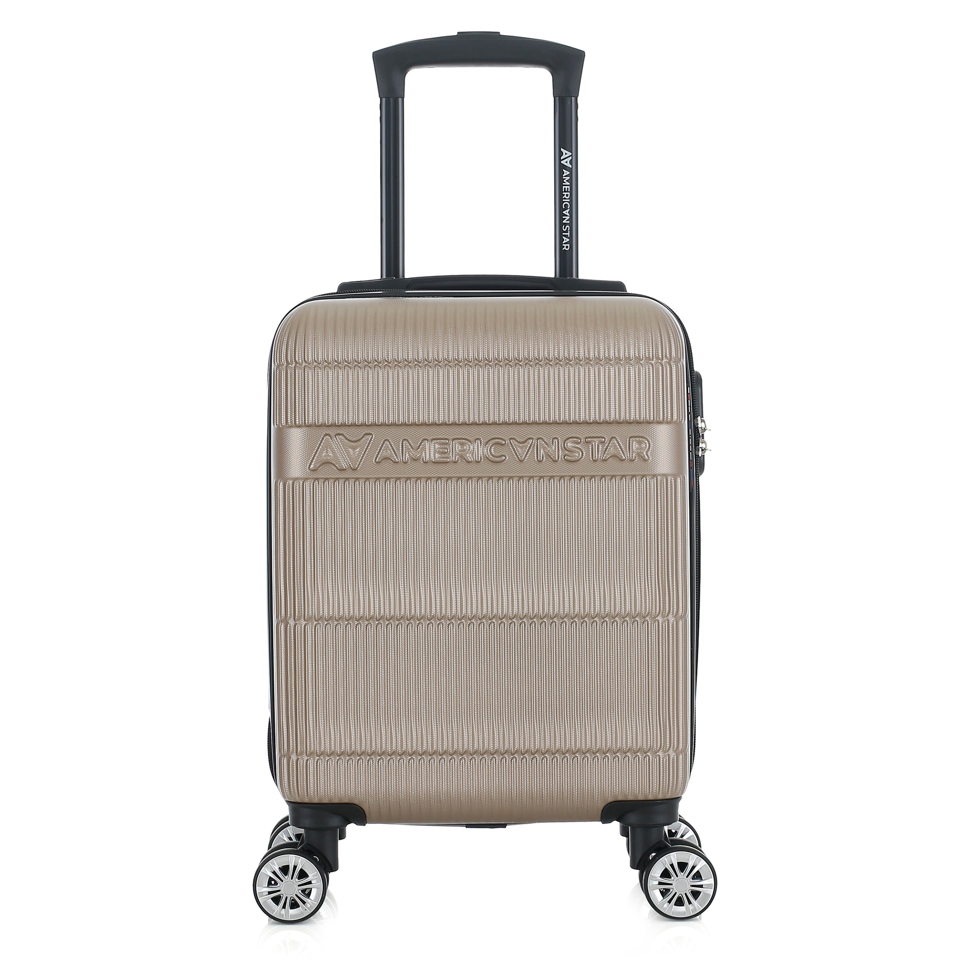 Valise beige de notre collection American Star Chicago, taille XS de face