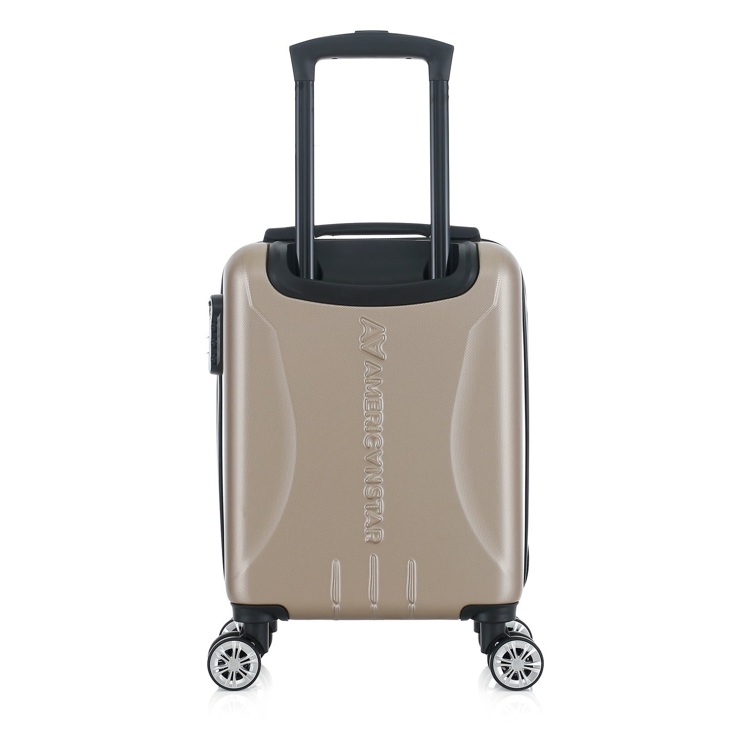 Valise beige de notre collection American Star Chicago, taille XS de dos