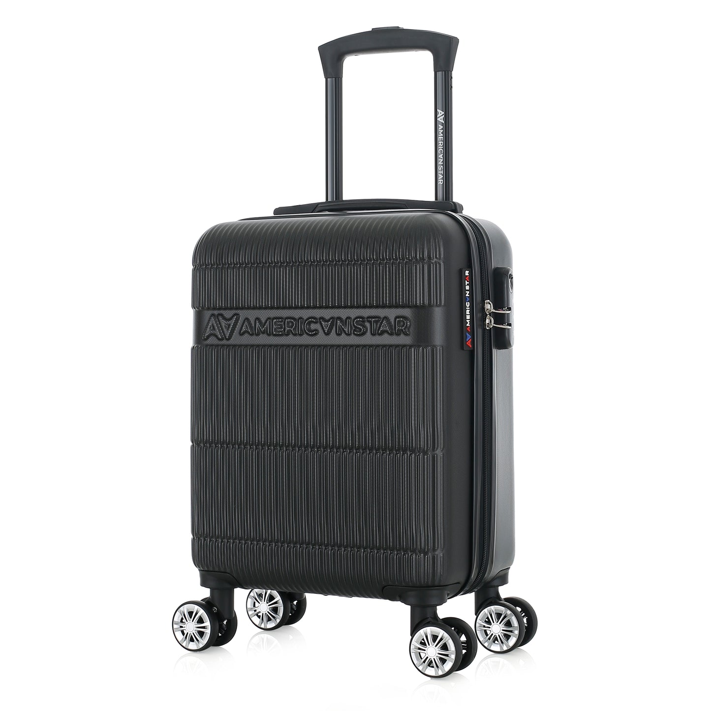 Valise noire de notre collection American Star Chicago, taille XS de 3/4