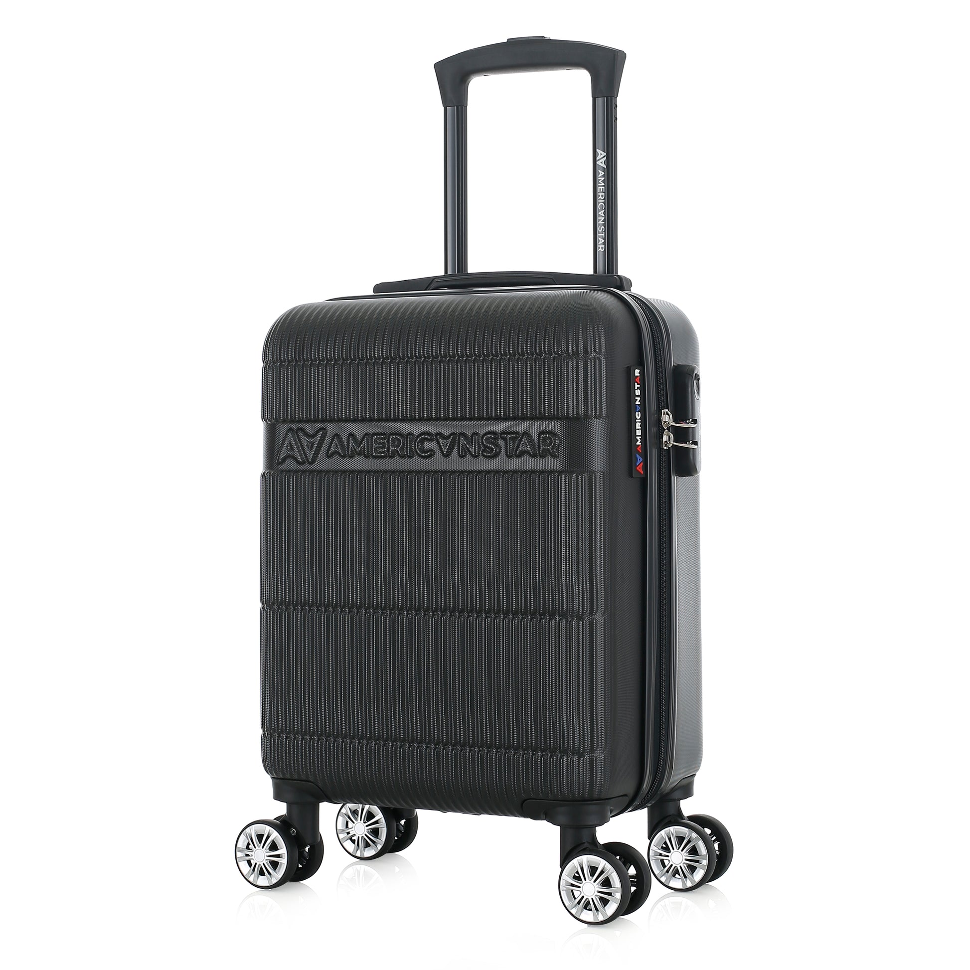 Valise noire de notre collection American Star Chicago, taille XS de 3/4