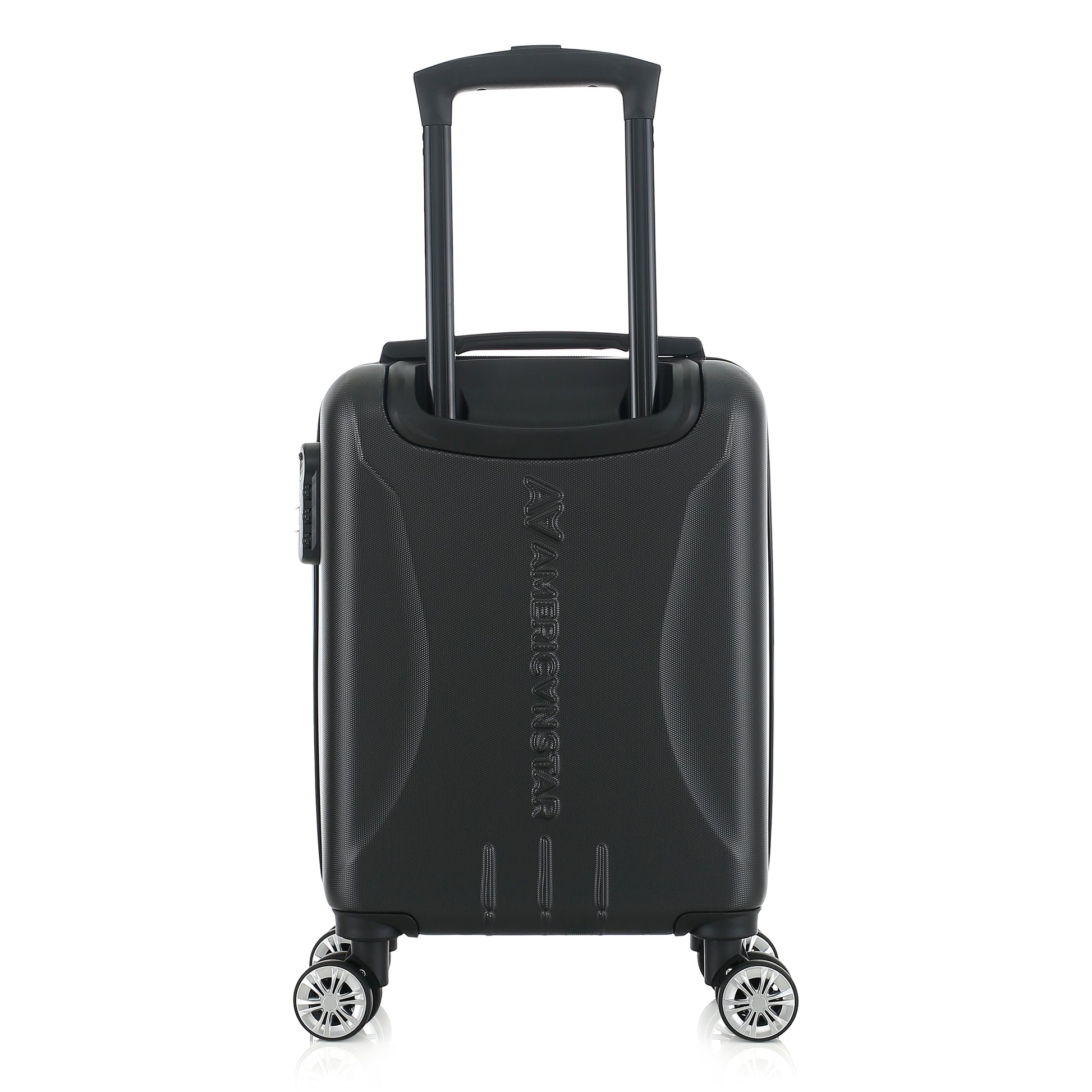 Valise noire de notre collection American Star Chicago, taille XS de dos