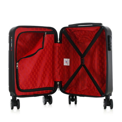 Valise noire de notre collection American Star Chicago, taille XS ouverte