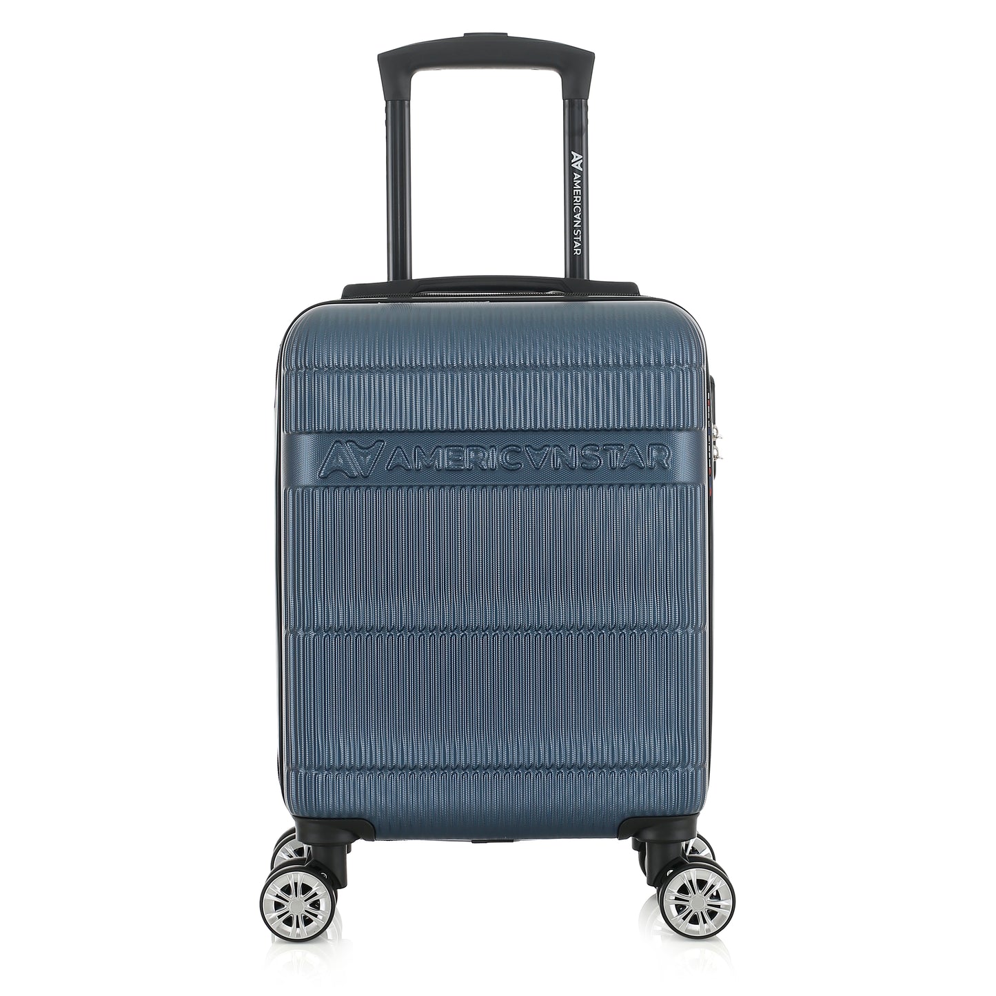 Valise bleue de notre collection American Star Chicago, taille XS de face