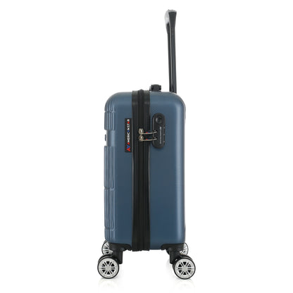 Valise bleue de notre collection American Star Chicago, taille XS de côté