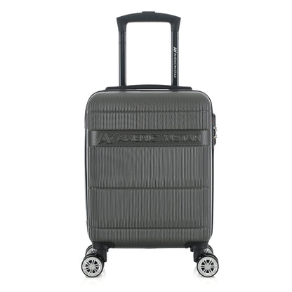 Valise grise de notre collection American Star Chicago, taille XS de face