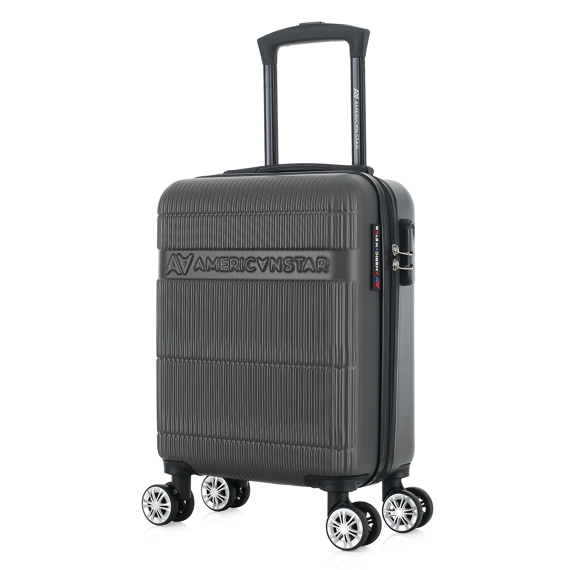 Valise grise de notre collection American Star Chicago, taille XS de 3/4