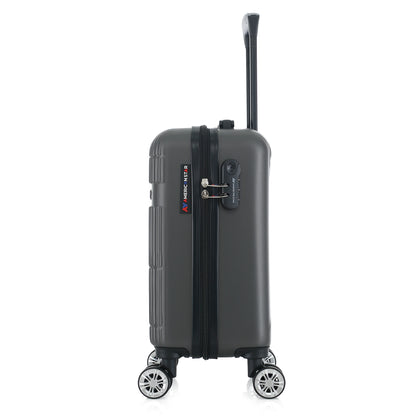 Valise grise de notre collection American Star Chicago, taille XS de côté