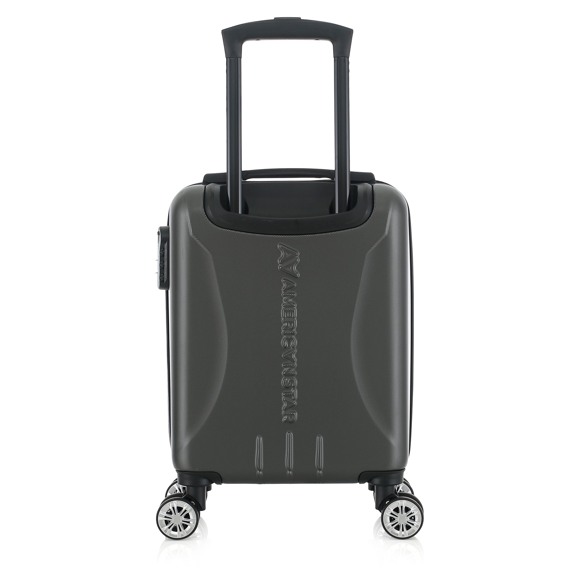 Valise grise de notre collection American Star Chicago, taille XS de dos