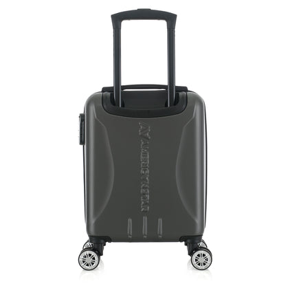 Valise grise de notre collection American Star Chicago, taille XS de dos