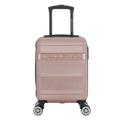 Valise or rose de notre collection American Star Chicago, taille XS de face