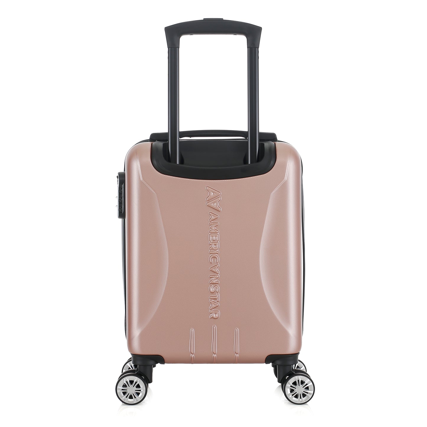 Valise or rose de notre collection American Star Chicago, taille XS de dos