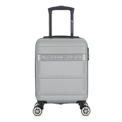 Valise argent de notre collection American Star Chicago, taille XS de face