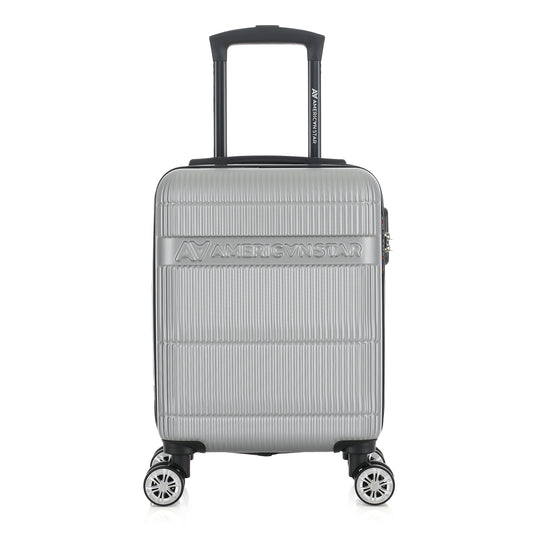 Valise argent de notre collection American Star Chicago, taille XS de face