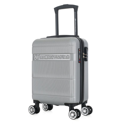 Valise argent de notre collection American Star Chicago, taille XS de 3/4