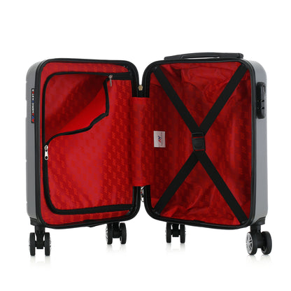 Valise argent de notre collection American Star Chicago, taille XS ouverte