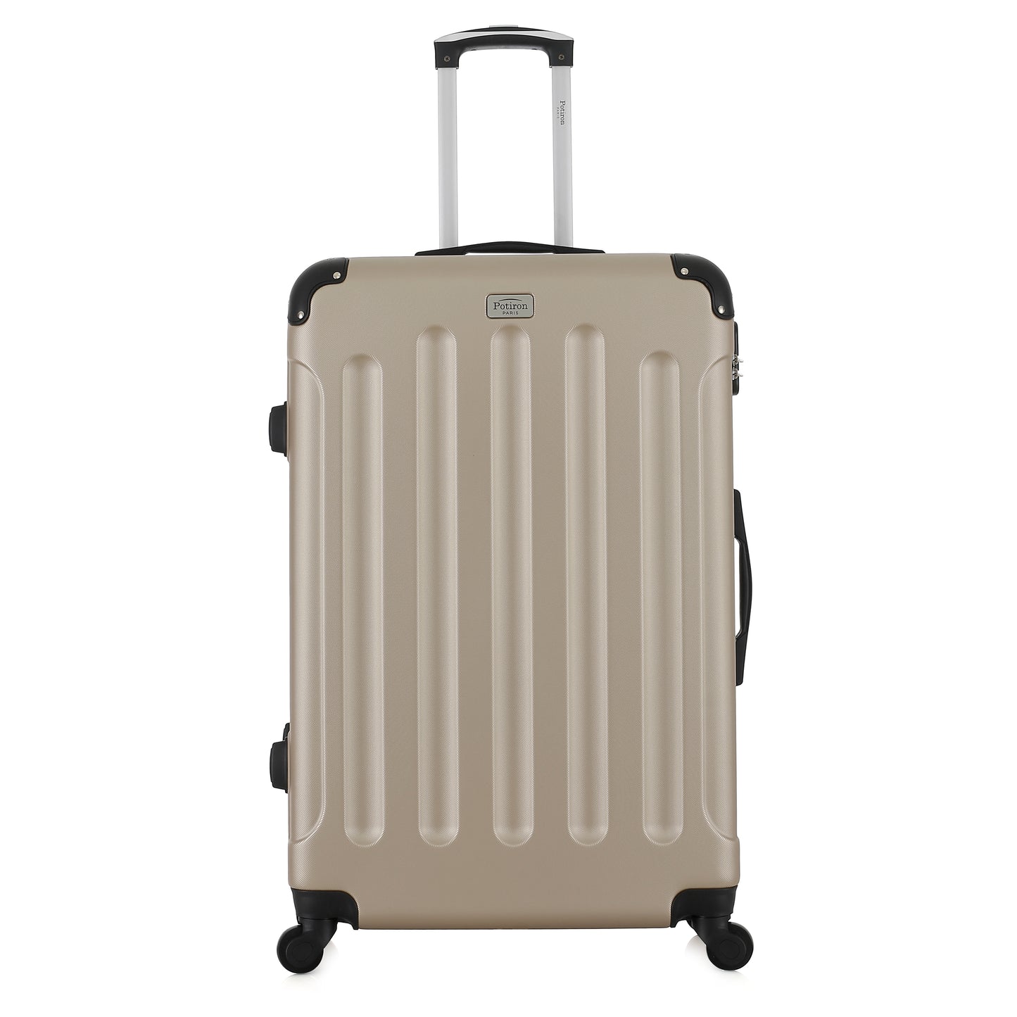 Valise beige de notre collection Potiron Paris, Concorde, taille L, de face