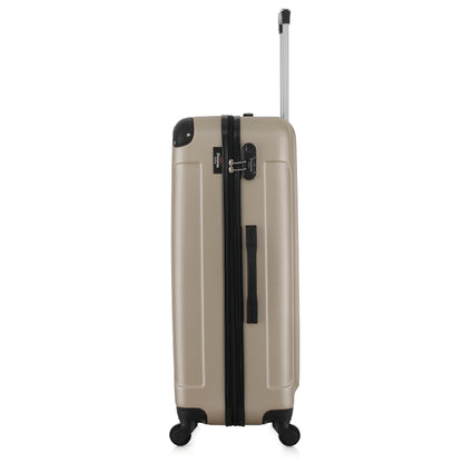 Valise beige de notre collection Potiron Paris, Concorde, taille L, de côté