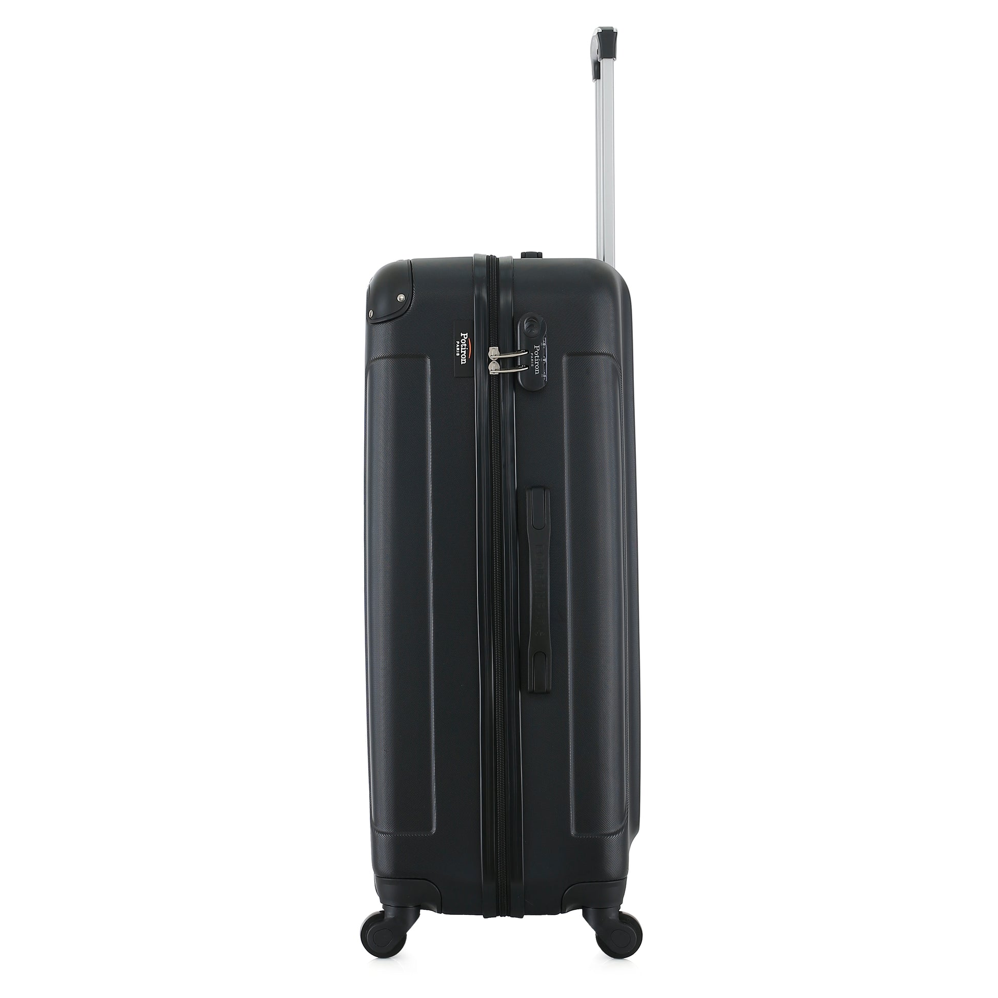 Valise noire de notre collection Potiron Paris, Concorde, taille L, de côté