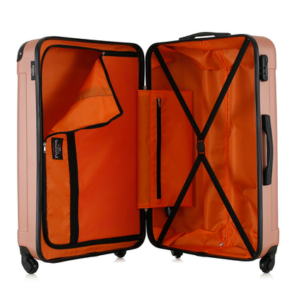 Valise rose de notre collection Potiron Paris, Concorde, taille L, ouverte