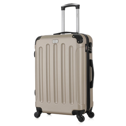 Valise beige de notre collection Potiron Paris, Concorde, taille M, de 3/4