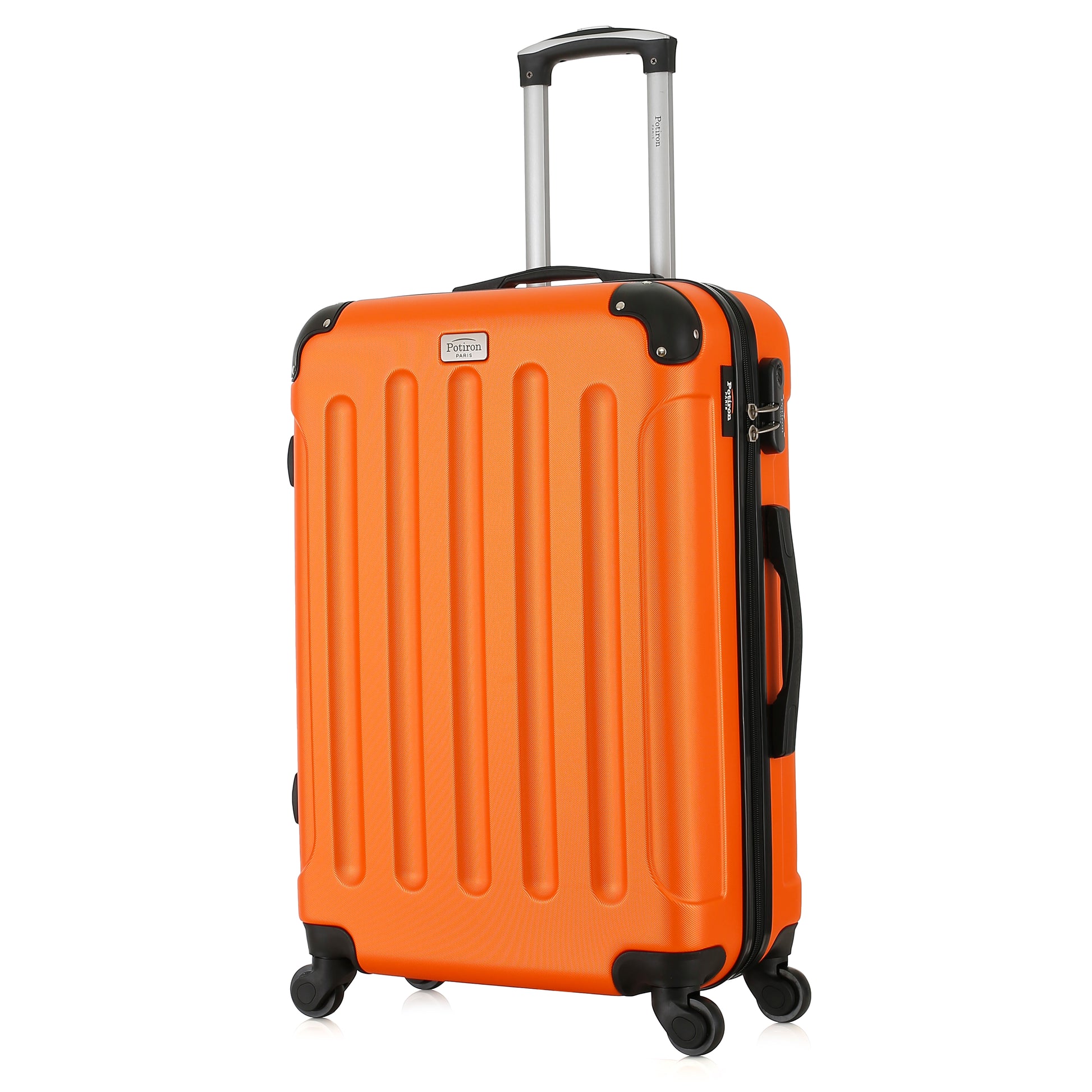 Valise orange de notre collection Potiron Paris, Concorde, taille M, de 3/4