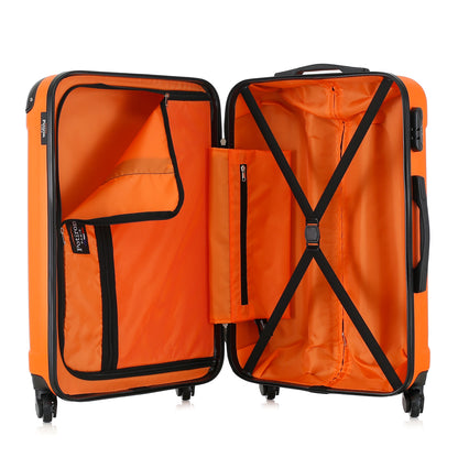 Valise orange de notre collection Potiron Paris, Concorde, taille M, ouverte