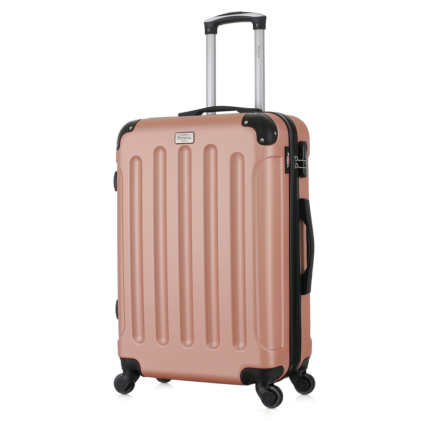 Valise rose de notre collection Potiron Paris, Concorde, taille M, de 3/4