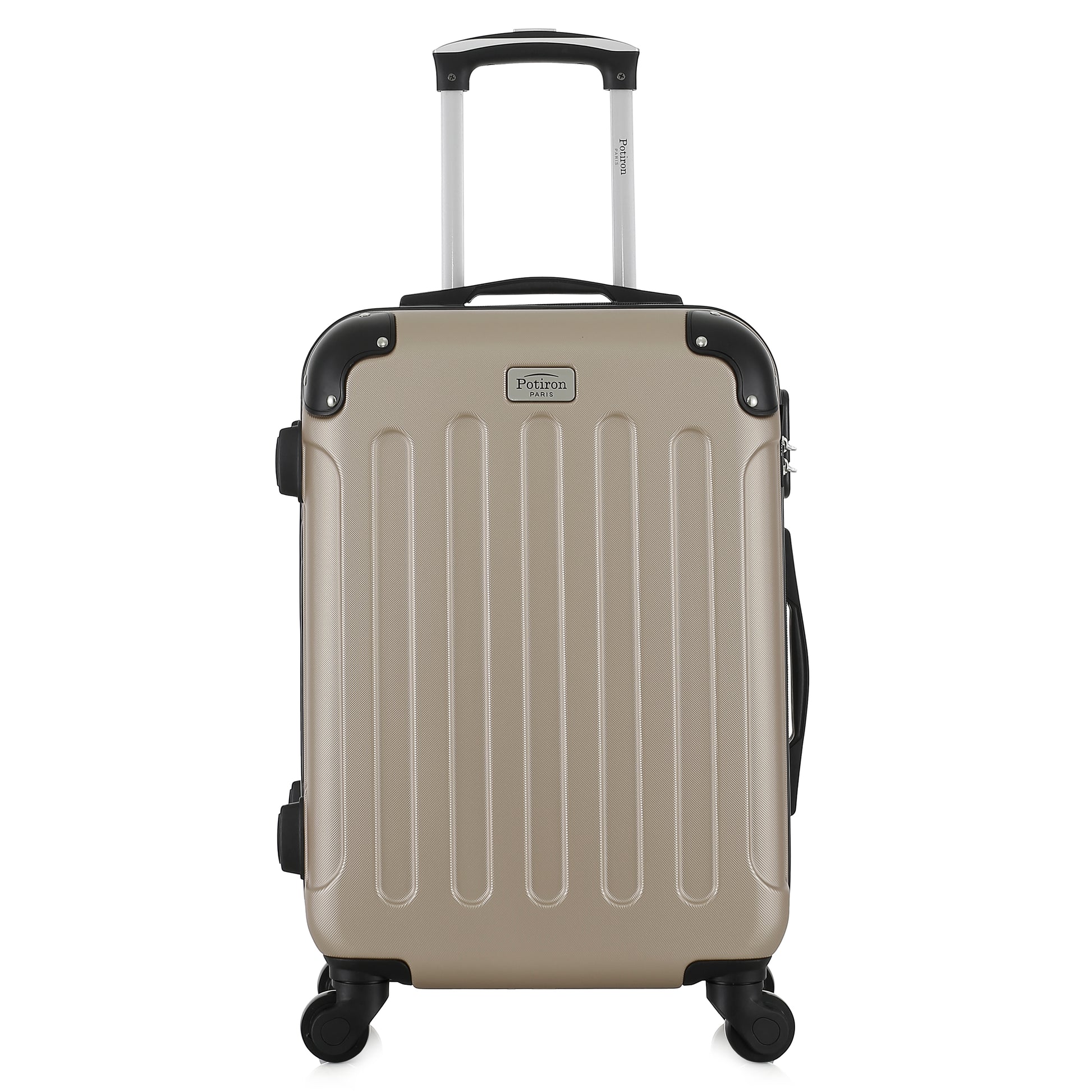 Valise beige de notre collection Potiron Paris, Concorde, taille S, de face