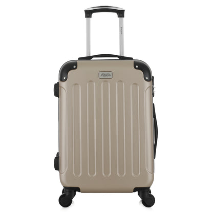 Valise beige de notre collection Potiron Paris, Concorde, taille S, de face