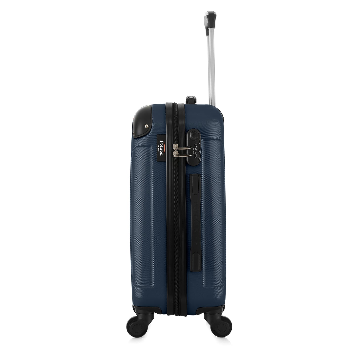 Valise bleue de notre collection Potiron Paris, Concorde, taille S, de côté