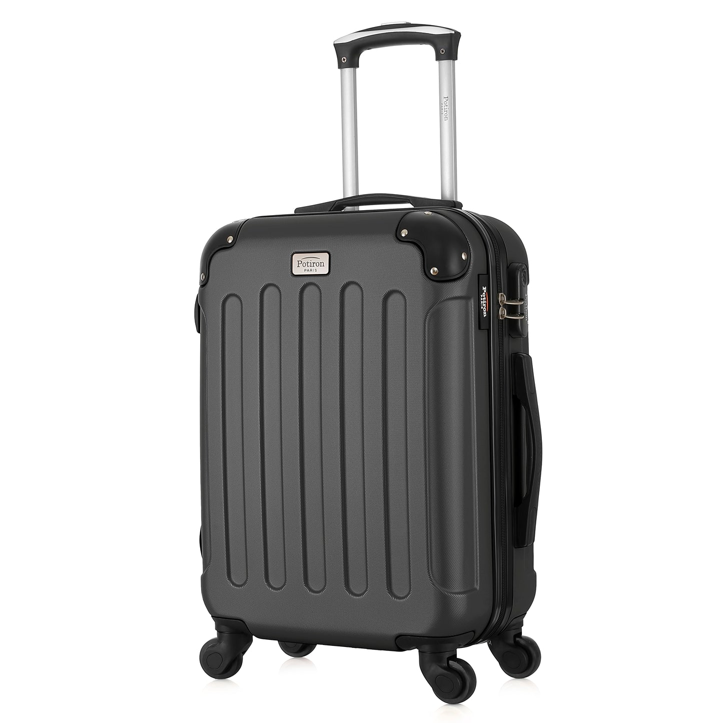 Valise grise de notre collection Potiron Paris, Concorde, taille S, de 3/4