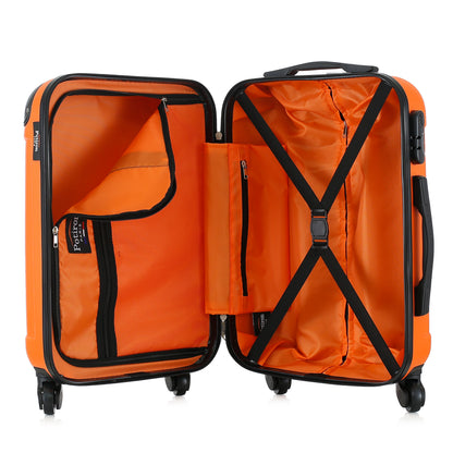 Valise orange de notre collection Potiron Paris, Concorde, taille S, ouverte