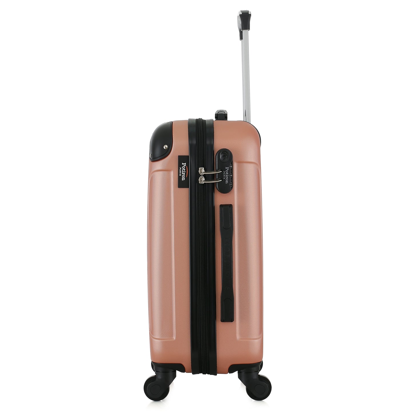 Valise rose de notre collection Potiron Paris, Concorde, taille S, de côté