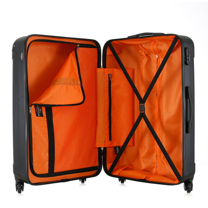 Grande valise rose ouverte
