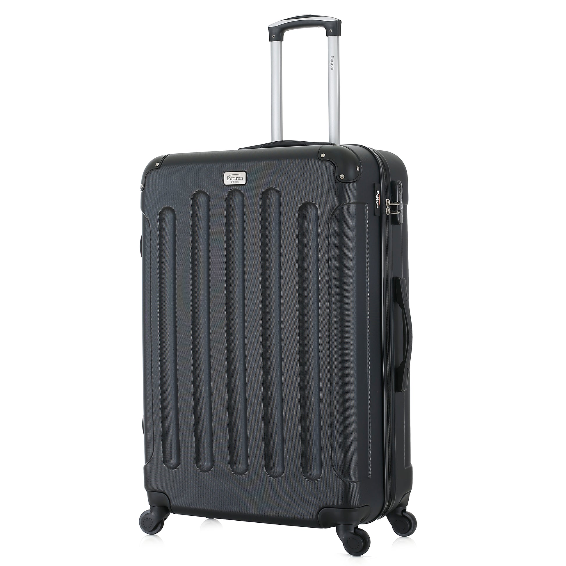 Grande valise rose de 3/4
