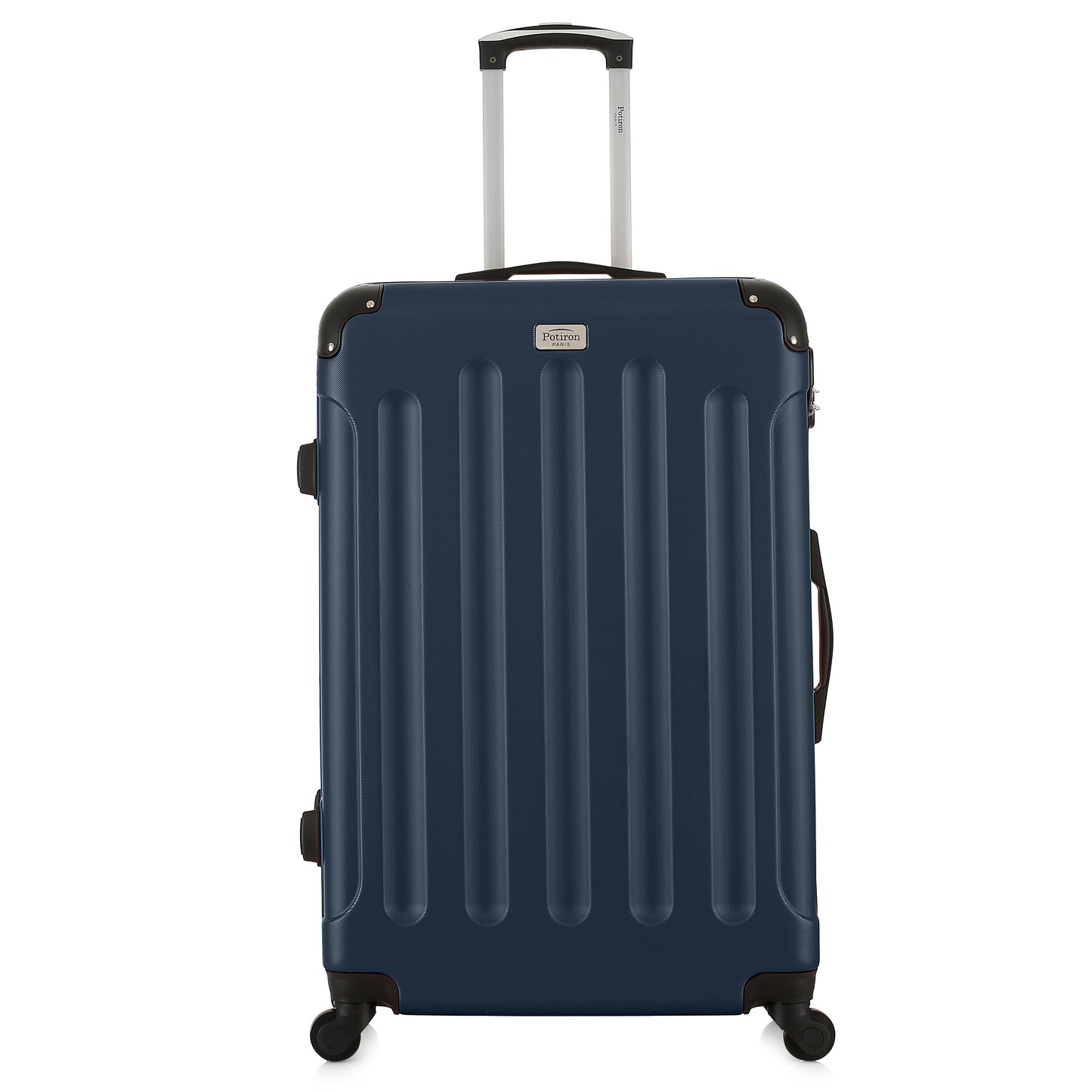 Grande valise bleue de face
