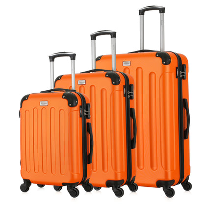 Set de 3 valises oranges de notre collection Potiron Paris, Concorde, de côté