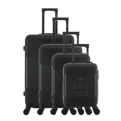 Set de 4 valises noires de notre collection Burton, Liverpool, de face
