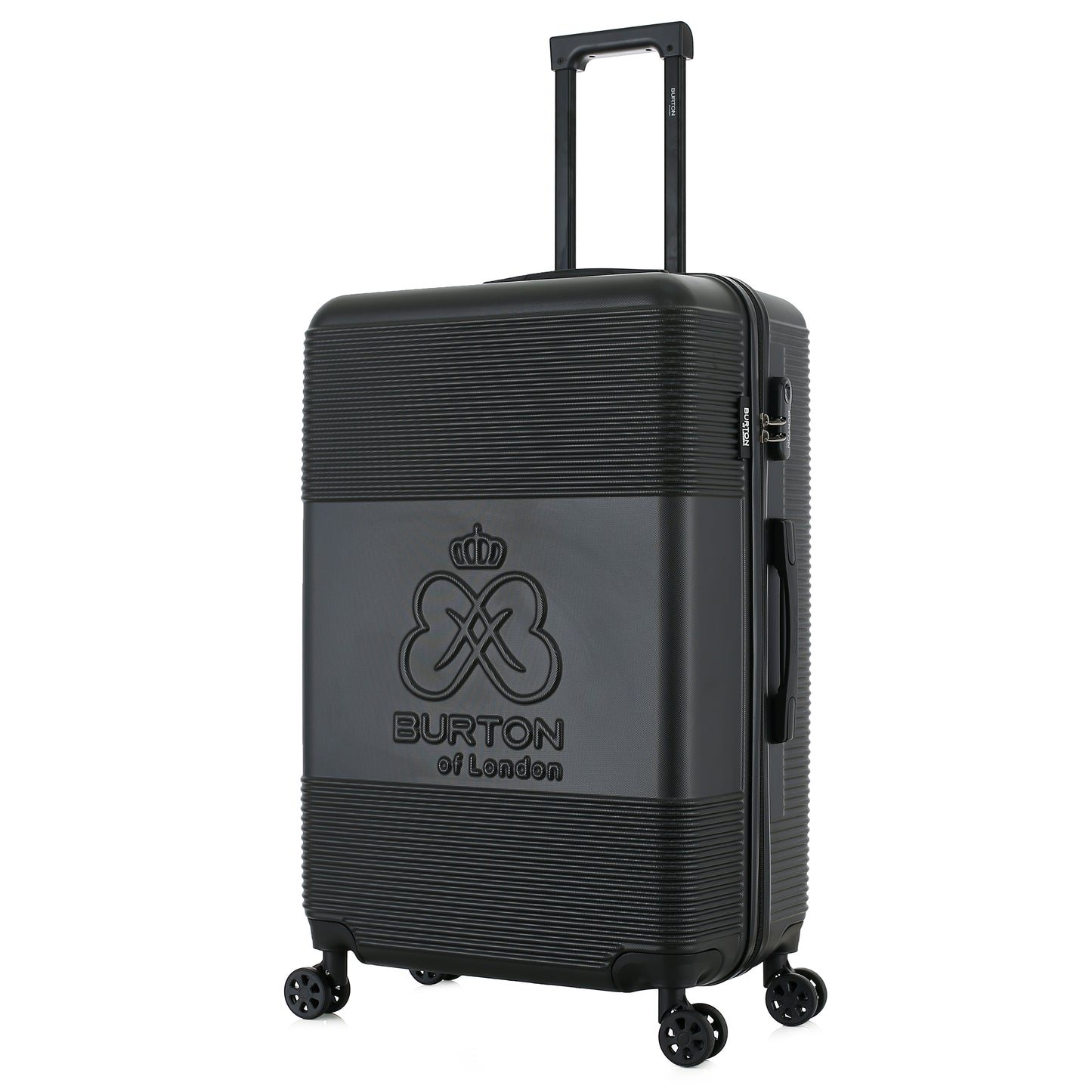 Grande valise noire de 3/4
