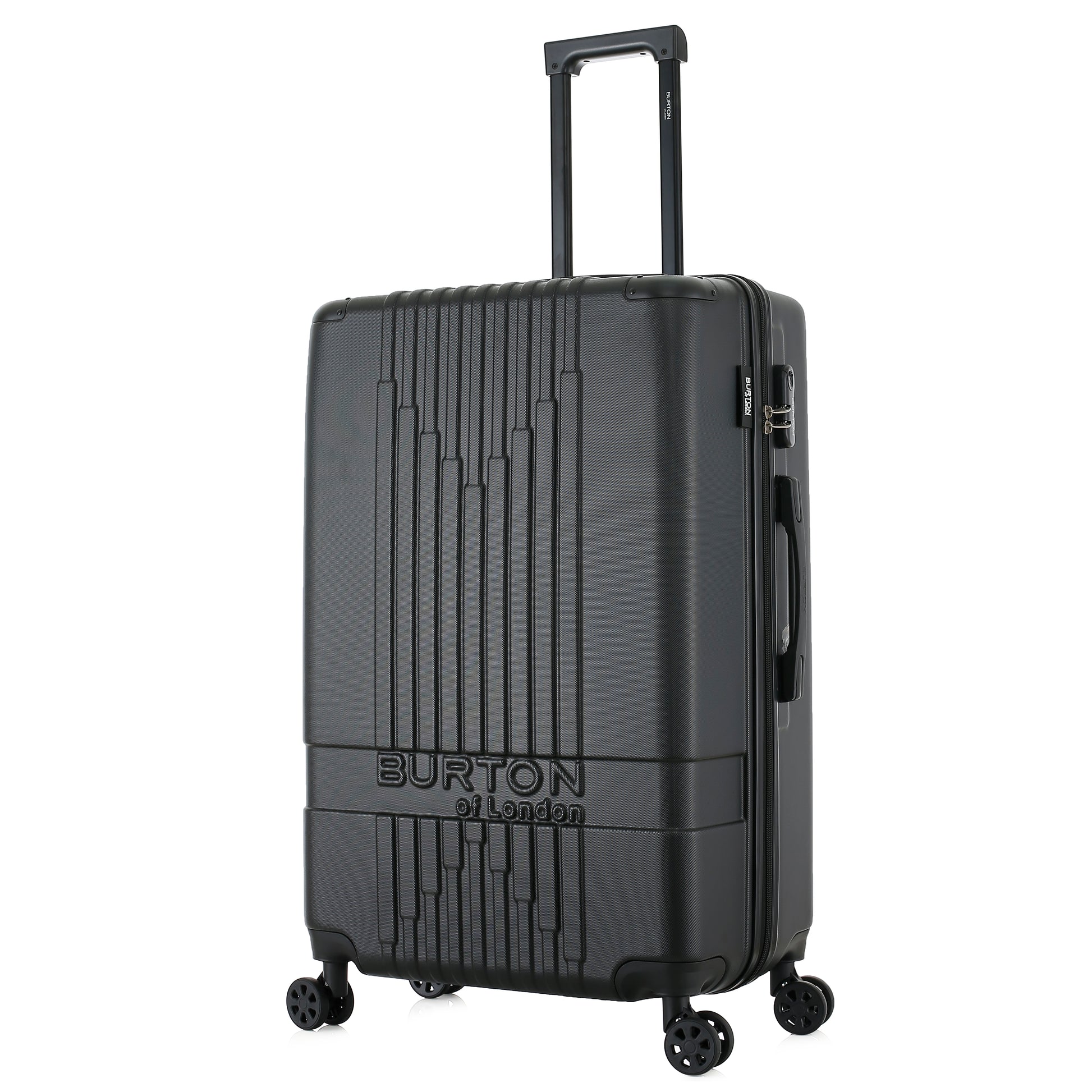 Grande valise noire de 3/4
